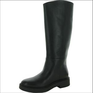 New VINCE KADY HIGH LEATHER BLOCK HEEL KNEE-HIGH Riding black BOOTS size 5 or 35